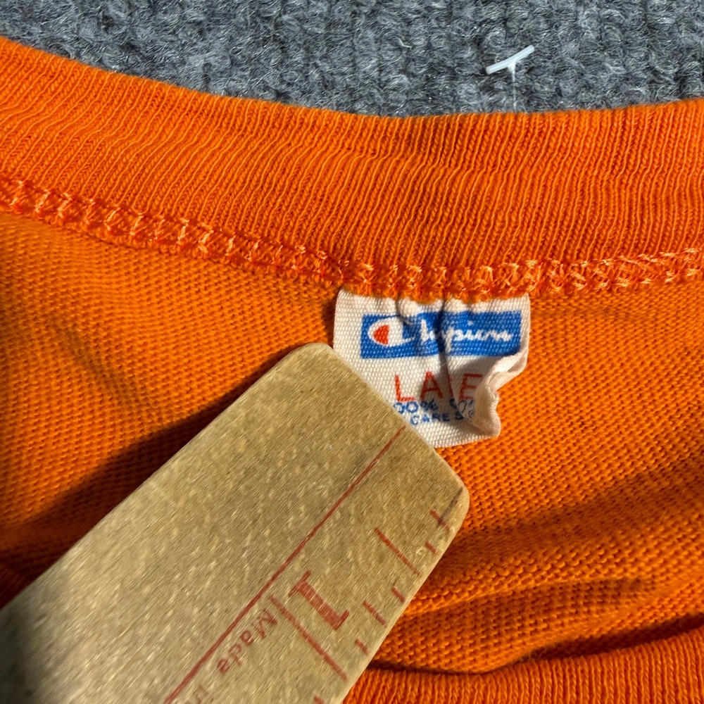 Vintage 70s Champion Blue Bar Denver Broncos T-Shirt 58 Randy Gradishar Orange L - Picture 5 of 7